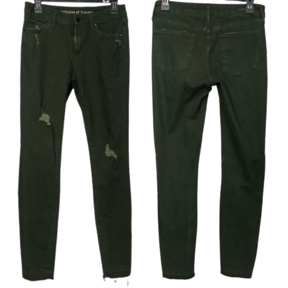 Dark Green Skinny Jeans - Articles of Society